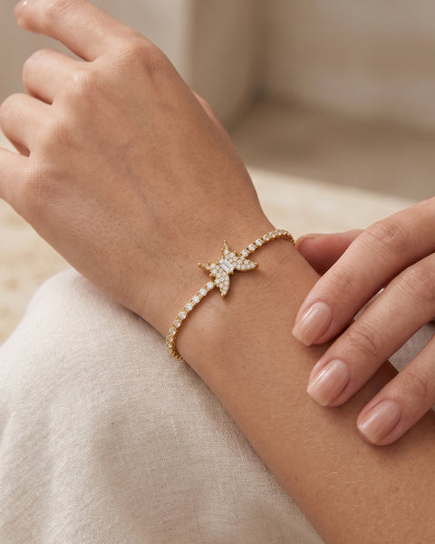 Rhinestone Butterfly Bileklik
