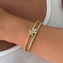 Zirkon Taşlı Aurelia 14K Kelepçe