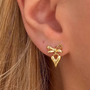 İrva Collection Pinterest Girl Küpe featuring stylish, modern earrings with a fashionable design, perfect for everyday wear.