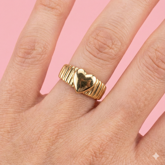 Vintage Kalp Yüzük