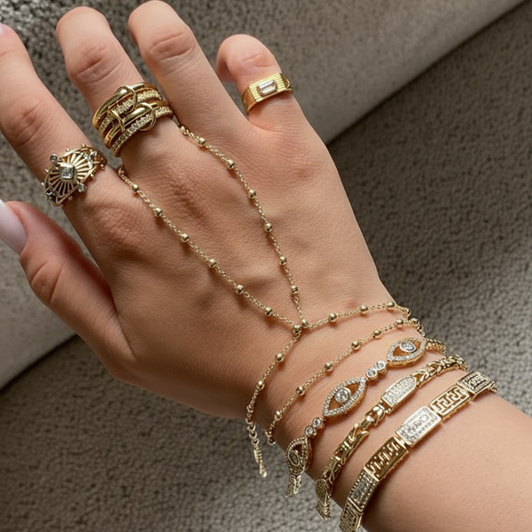 Gold Top Zincirli Şahmeran - İrva Collection