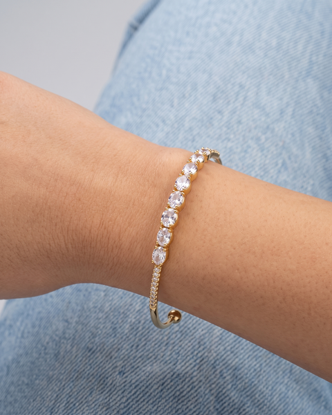 Zirkon Taşlı Étoile 14K Kelepçe