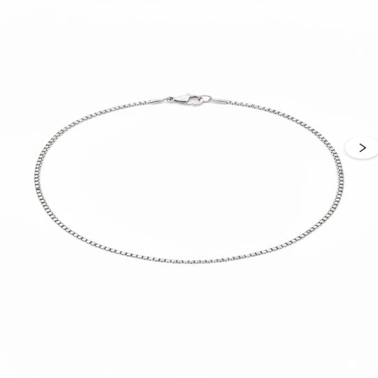 Erkek 60 CM Örme Zincir Kolye Rodyum Kaplamalı