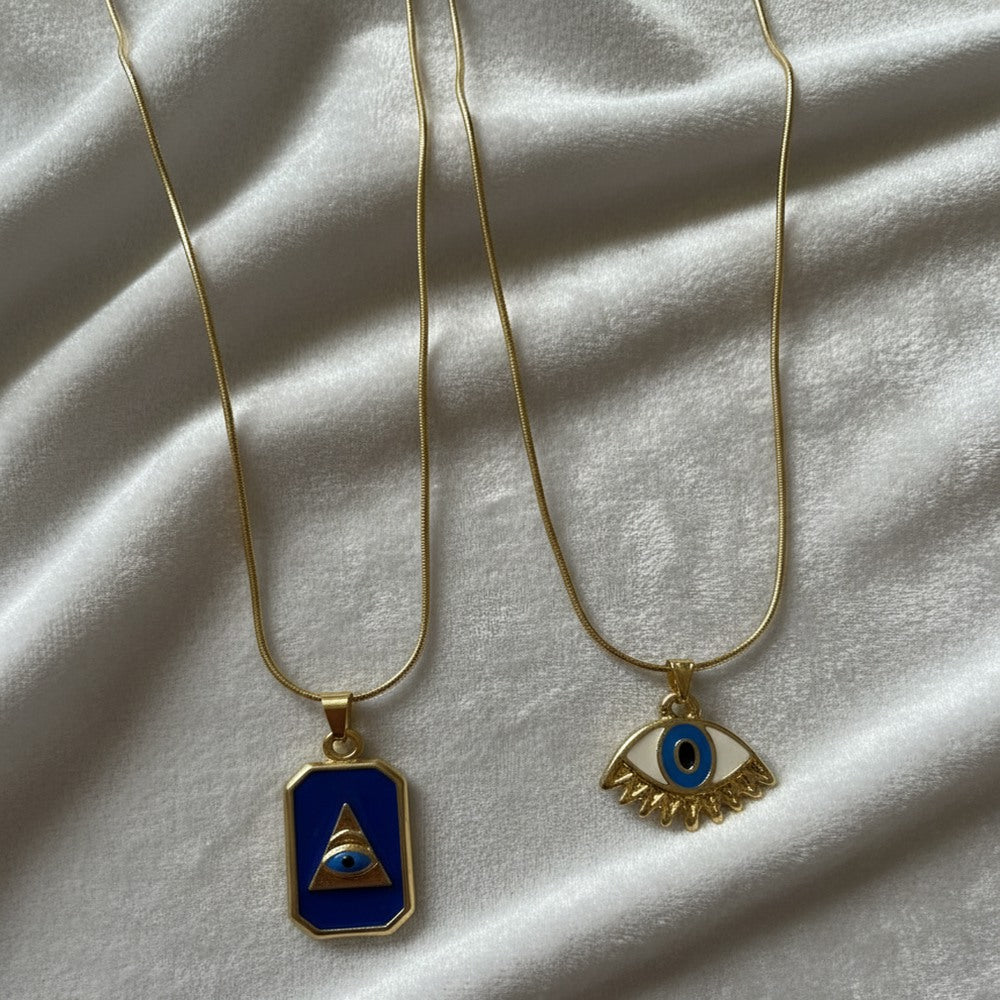Göz Plaka Kolye Set