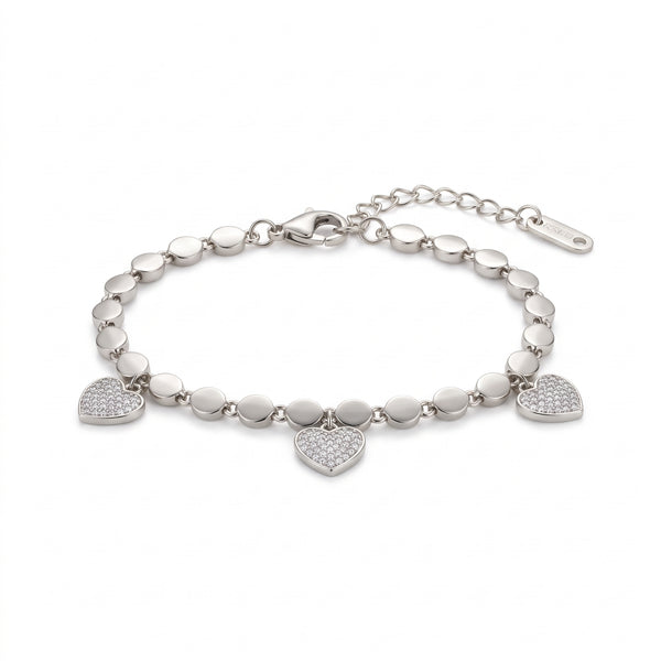 3lü Kalp Charm Bileklik