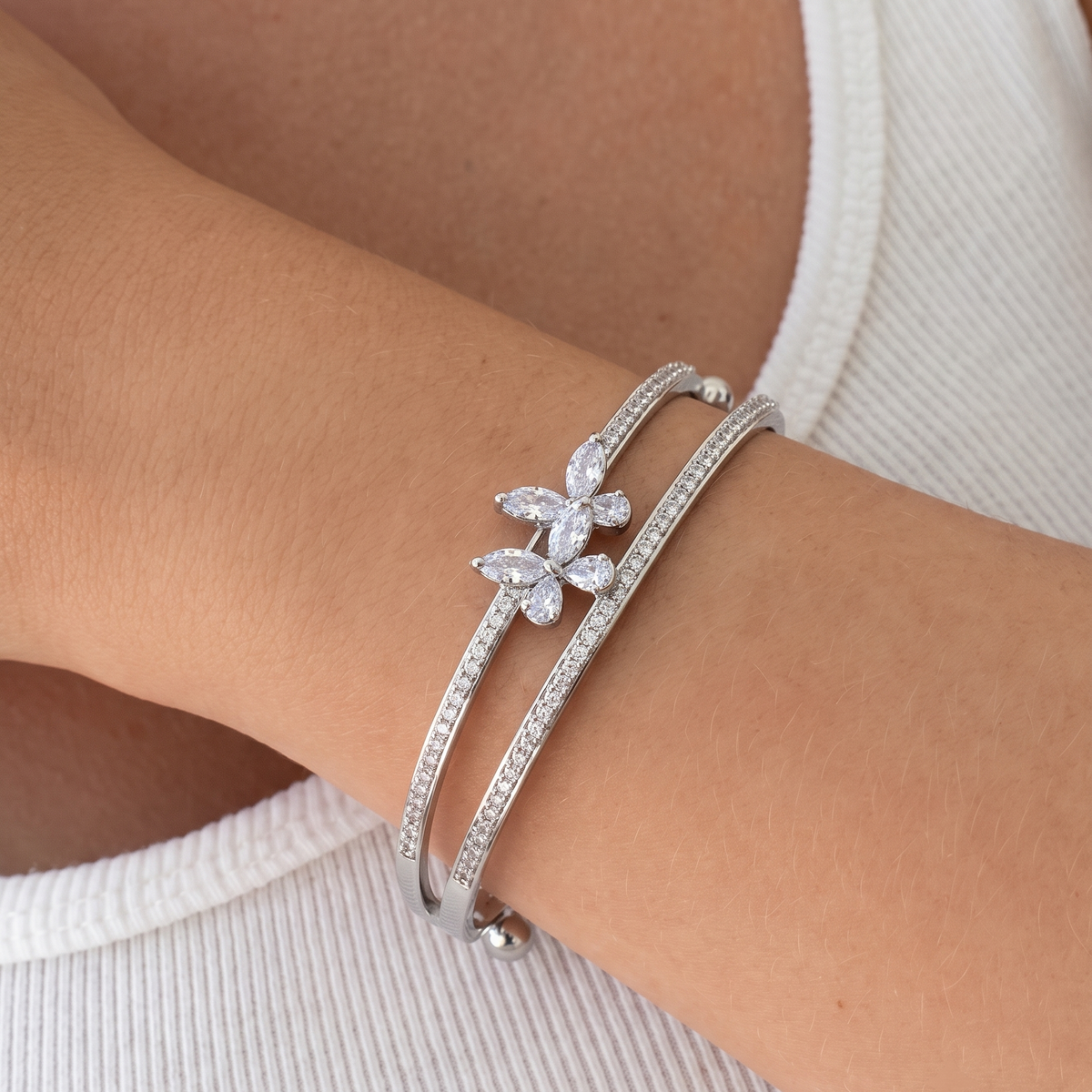 Zirkon Taşlı Aurelia 14K Kelepçe
