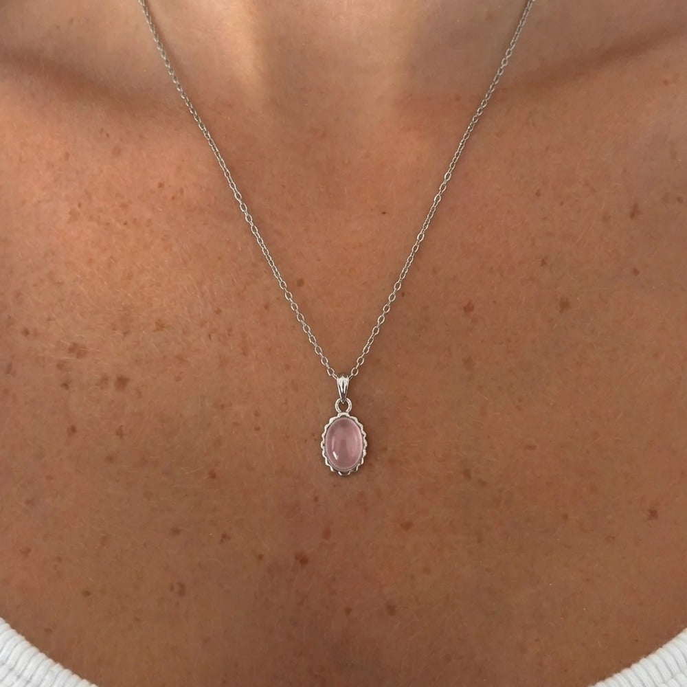 Kararmaz Pembe Taşlı Kolye