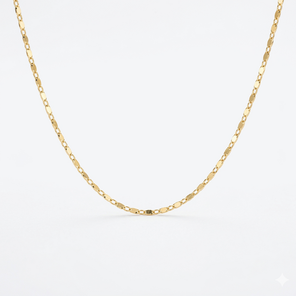 Gold-colored chain necklace from İrva Collection featuring a delicate design and a polished finish.