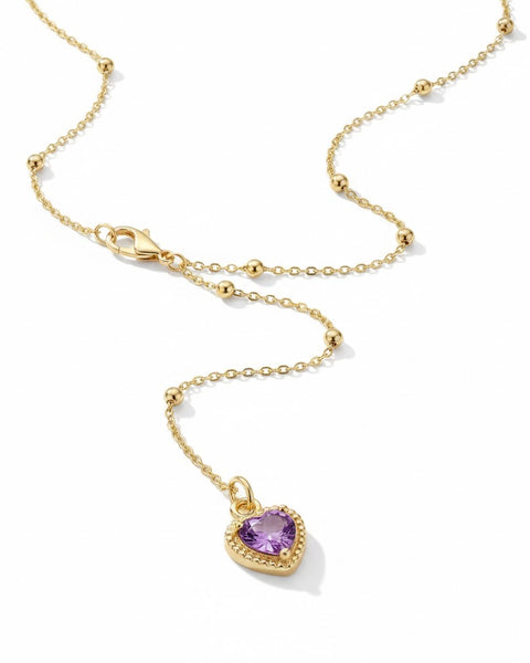 Silver Mor Kalp Y pendant necklace from İrva Collection featuring a heart-shaped Y design on a delicate chain.
