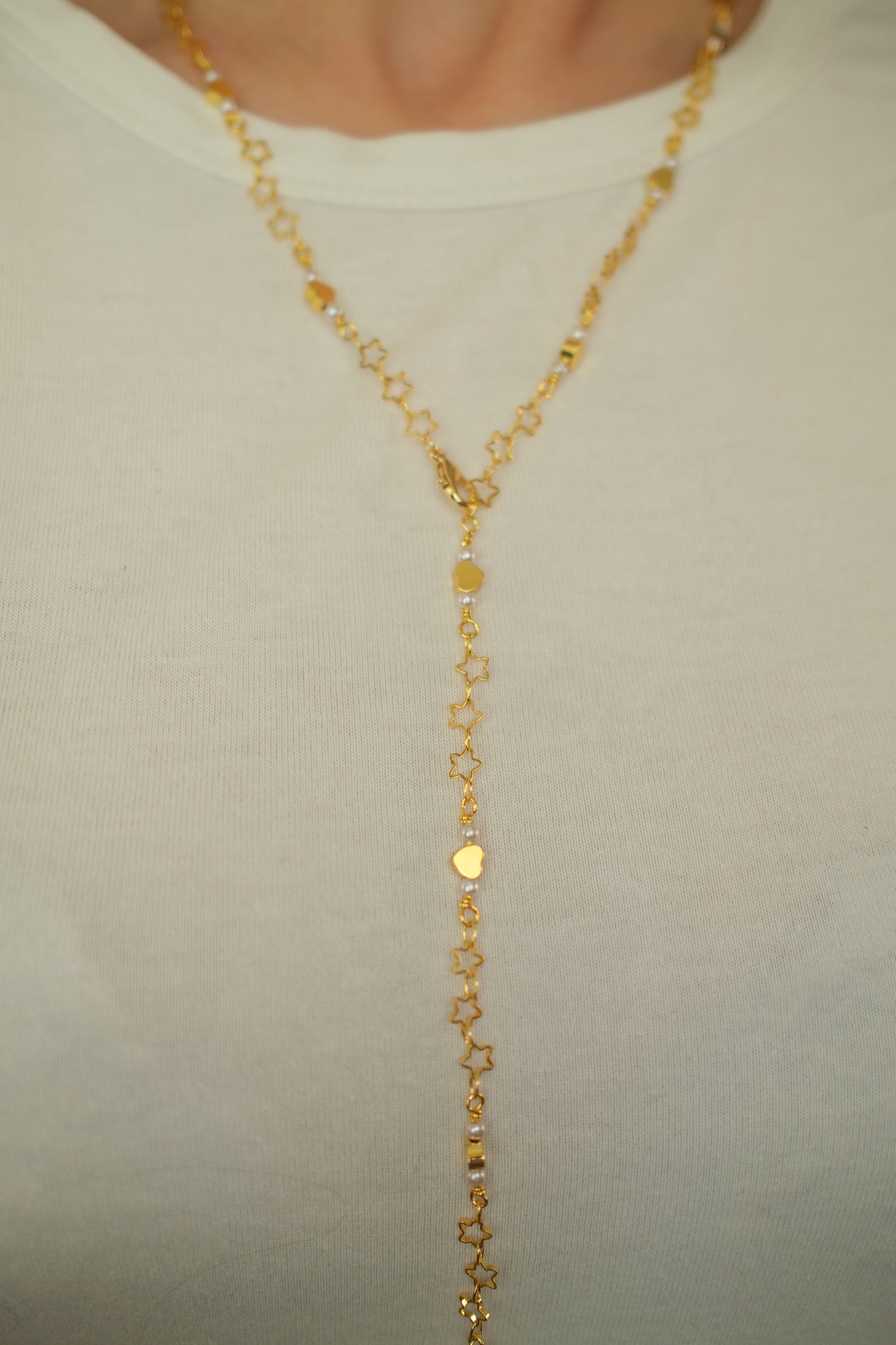 Gold Yıldız Y Kolye