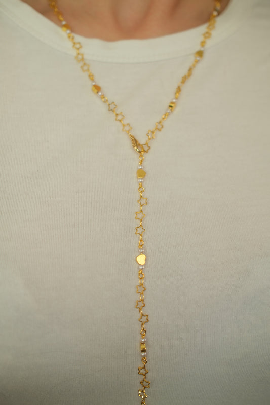 Gold Yıldız Y Kolye