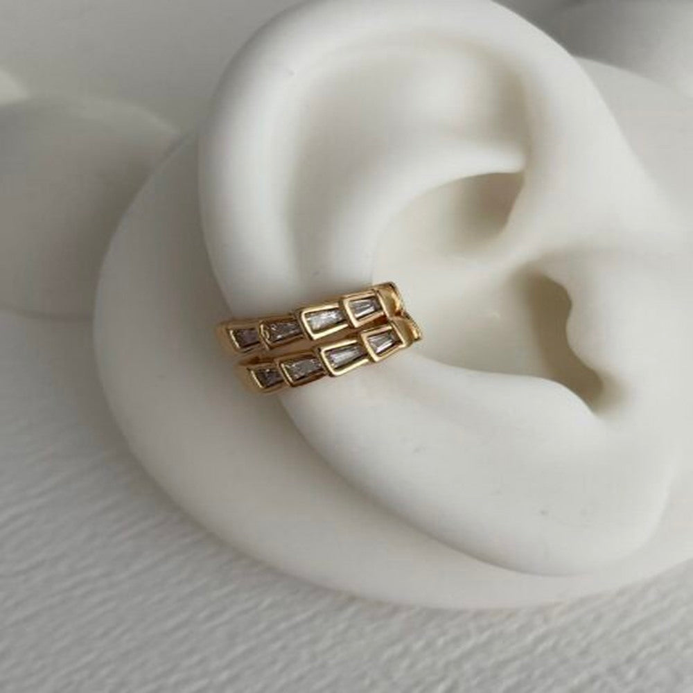 Taşlı Çelik Earcuff