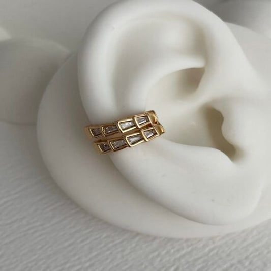 Taşlı Çelik Earcuff