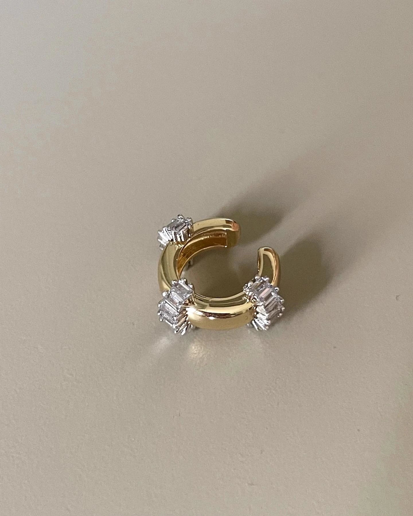 Baget Taşlı Çelik Earcuff
