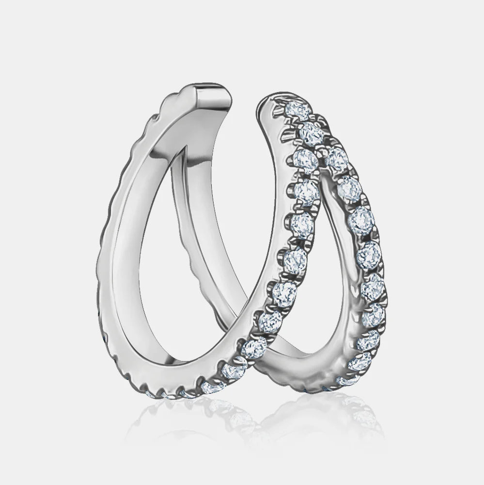 Çelik Taşlı 2’li görünüm Earcuff