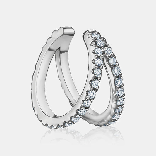 Çelik Taşlı 2’li görünüm Earcuff