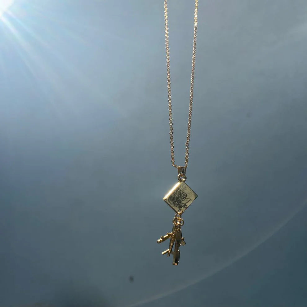 Çelik Pasaport Charm Kolye