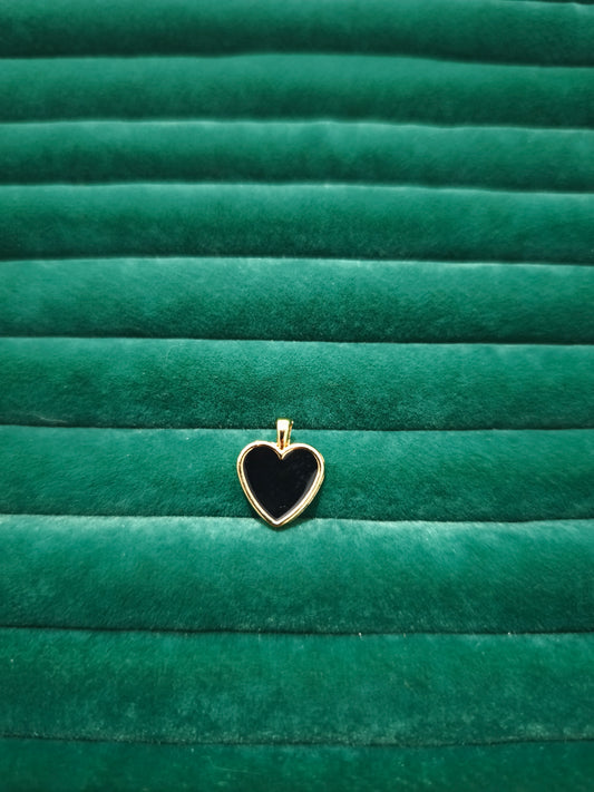 Siyah Kalp Charm