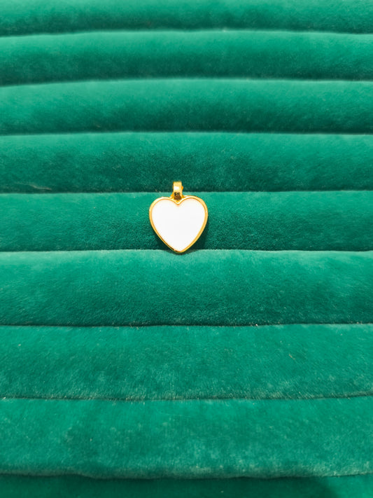 Beyaz Kalp Charm