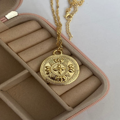 Altın Kaplama Plaka Kolye