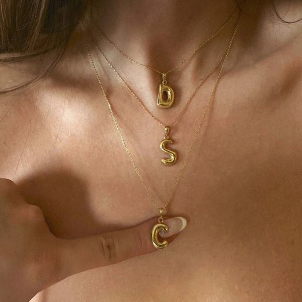 Bombeli Harf Kolye - İrva Collection