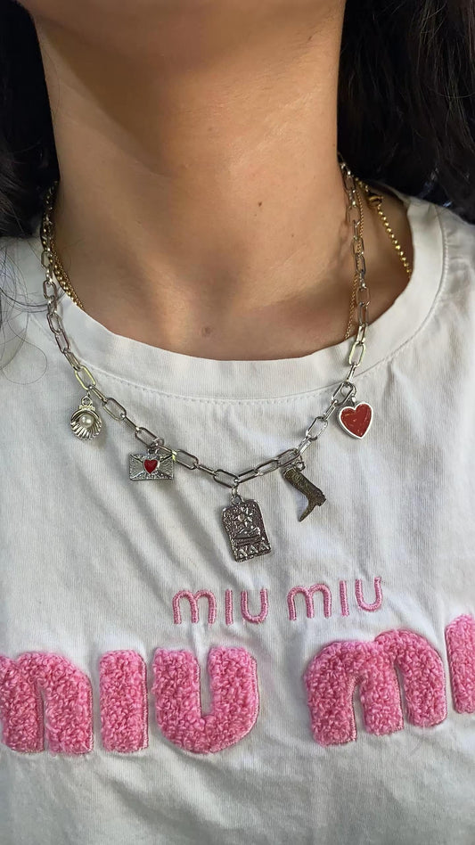 Gümüş Zincirli Eminönü Charm Kolye