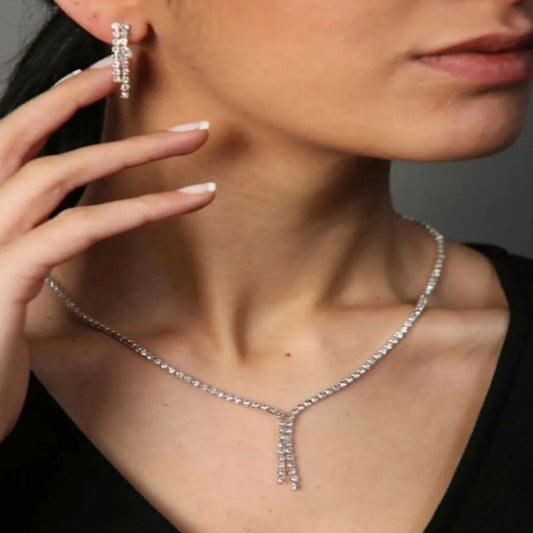 Su Yolu abiye Kolye Küpe Set