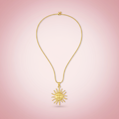 Büyük Boy Güneş Çelik Kolye