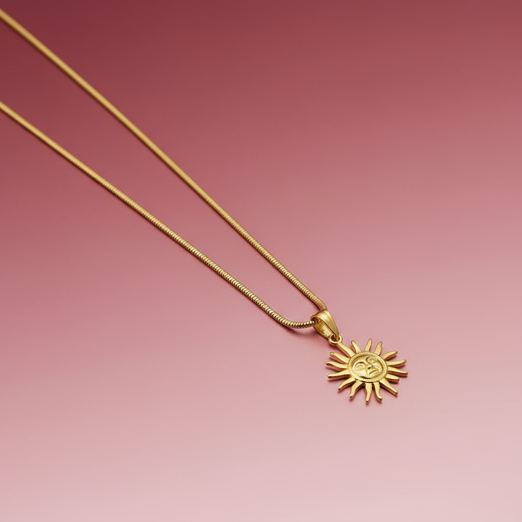 Ufak Boy Güneş Çelik Kolye