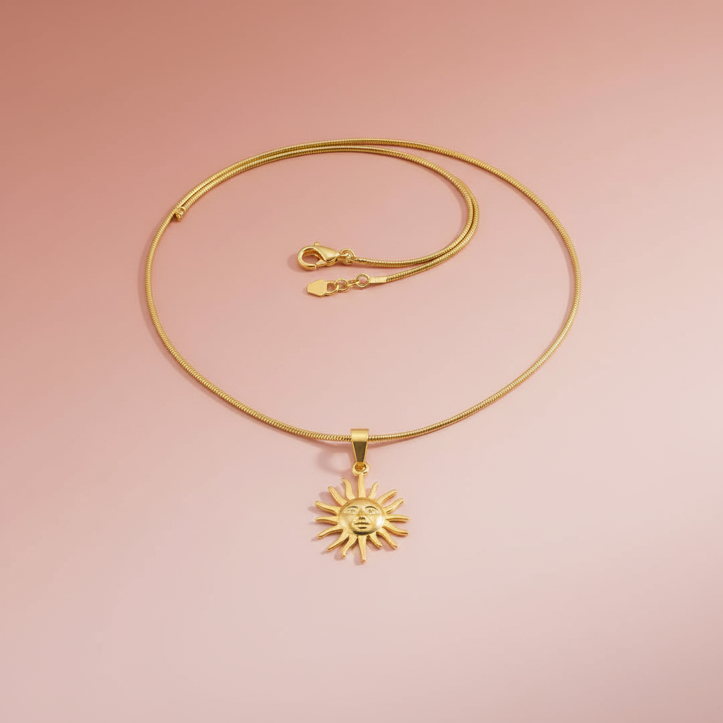 Ufak Boy Güneş Çelik Kolye