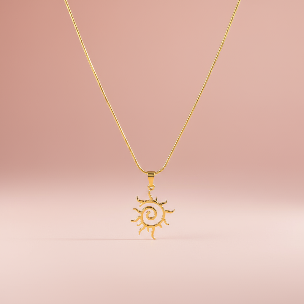 Minimal Güneş Kolye - İrva Collection