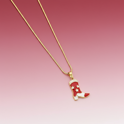 Mineli Kovboy Çizme Kolye