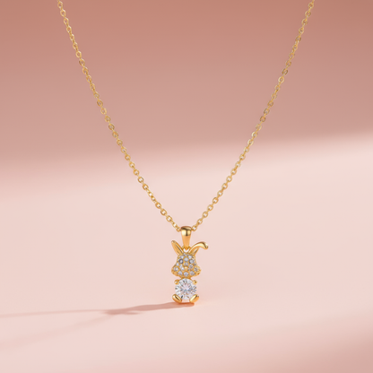 Zirkon Taşlı Tavşan Kolye