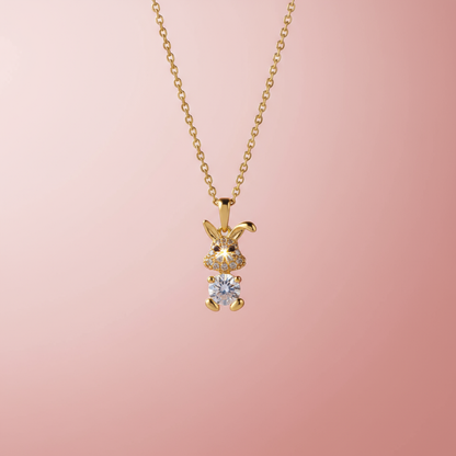 Zirkon Taşlı Tavşan Kolye