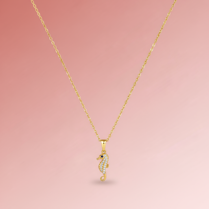 Zirkon Taşlı Mini Deniz Atı Kolye