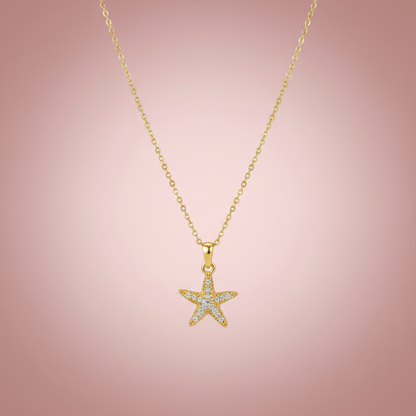 Zirkon Taşlı Deniz Yıldızı Kolye