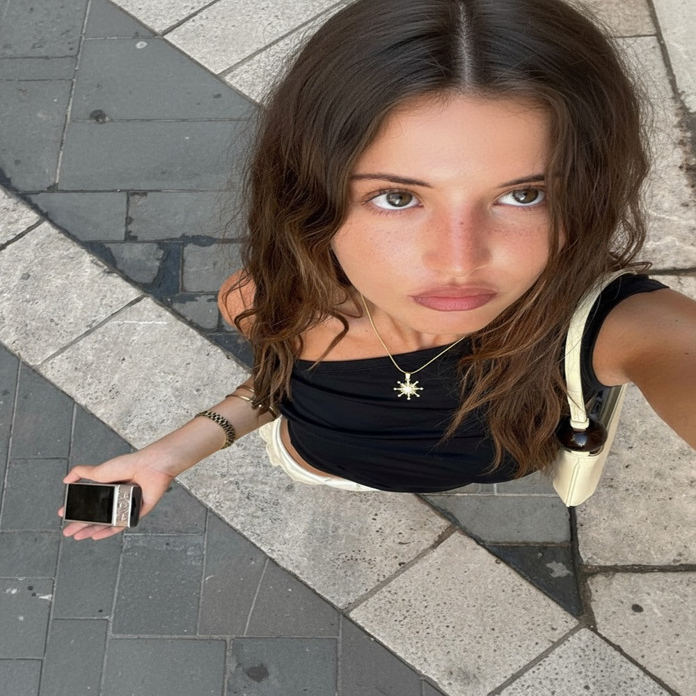 Zirkon Taşlı Güneş Kolye