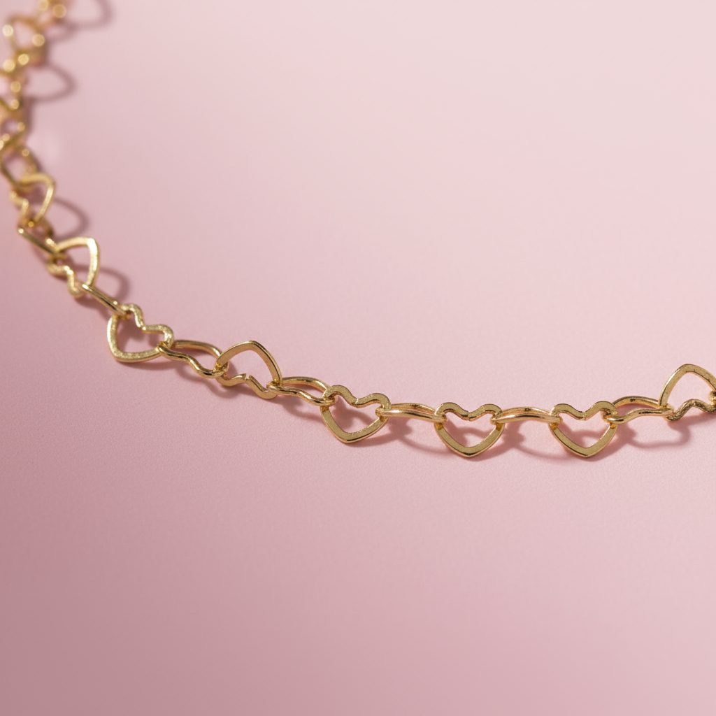 Kalp Zincir Bileklik