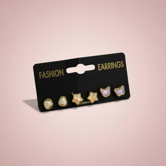 6'lı Figürlü Küpe Set