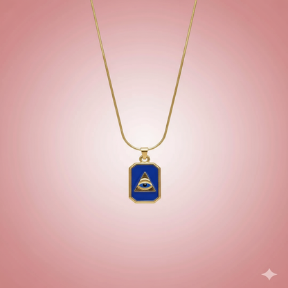 Göz Figürlü Plaka Kolye