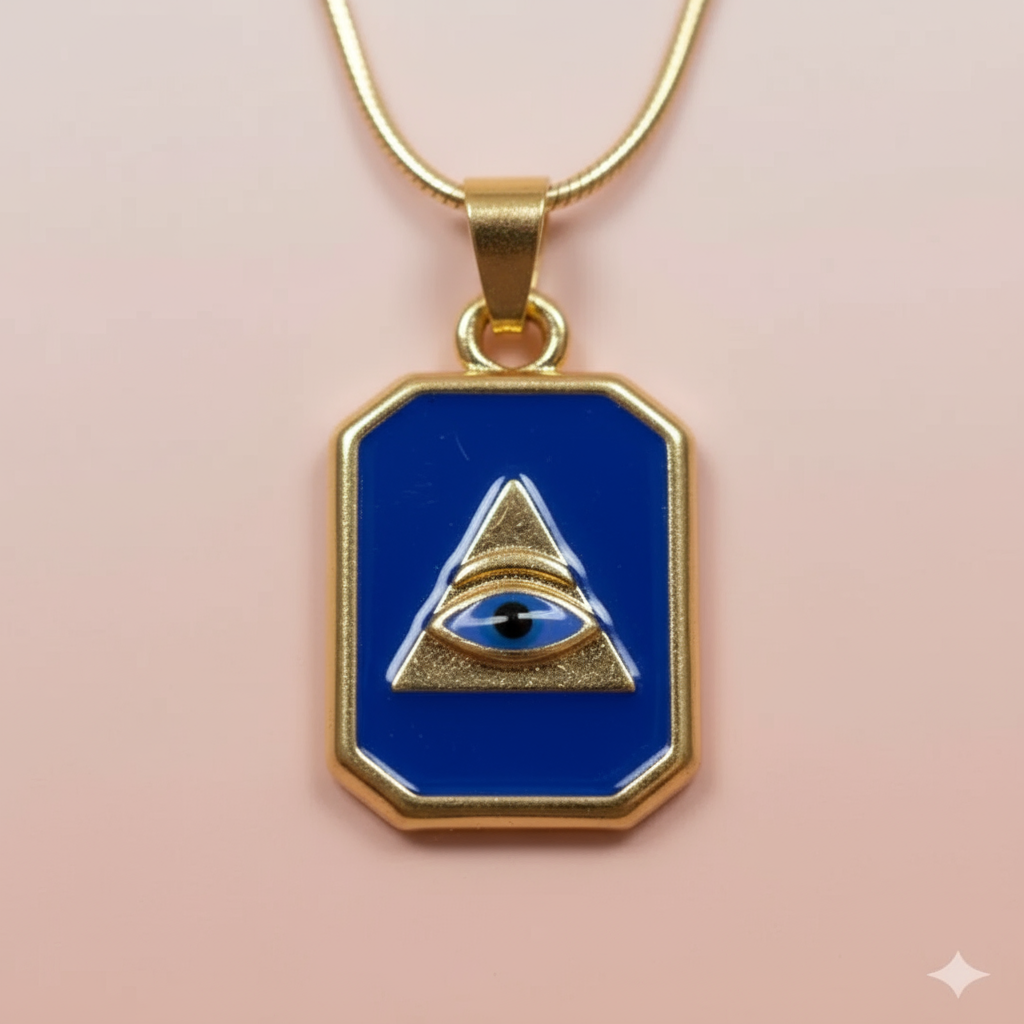 Göz Figürlü Plaka Kolye