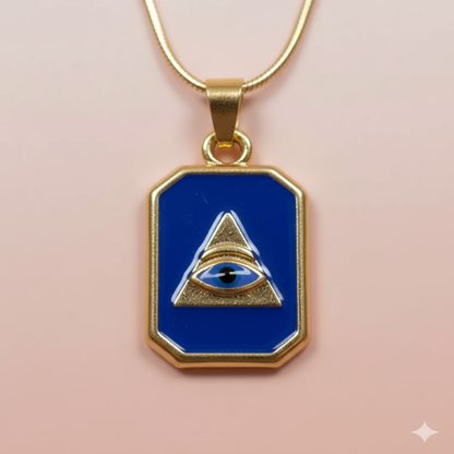 Göz Figürlü Plaka Kolye