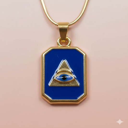 Göz Figürlü Plaka Kolye