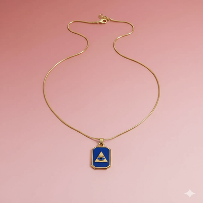 Göz Figürlü Plaka Kolye