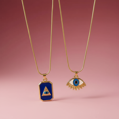 Göz Plaka Kolye Set