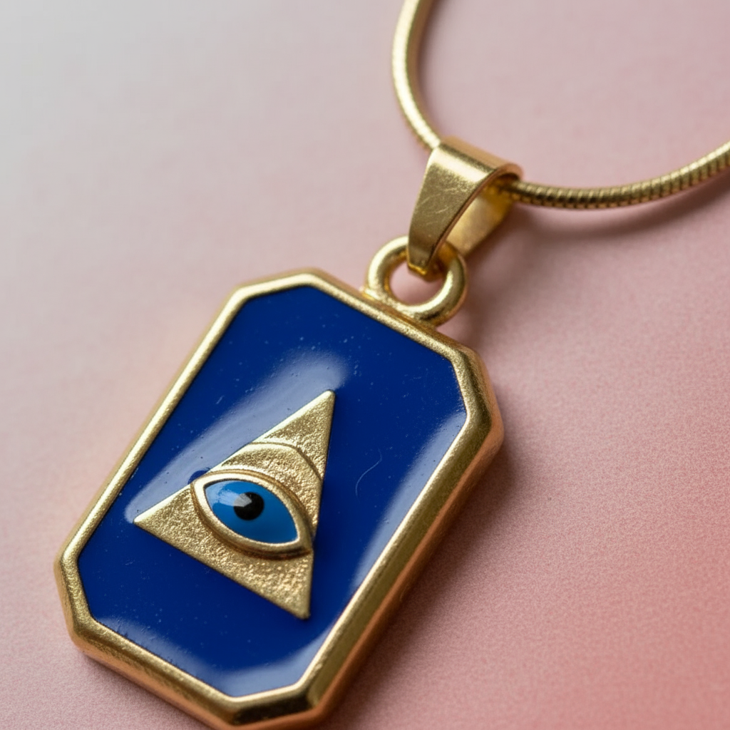 Göz Plaka Kolye Set