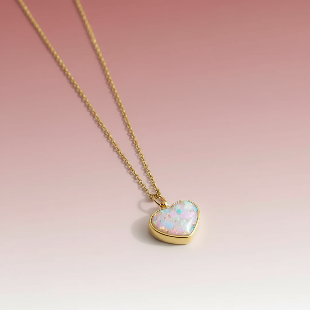 Yıldız Detaylı Kalp Kolye