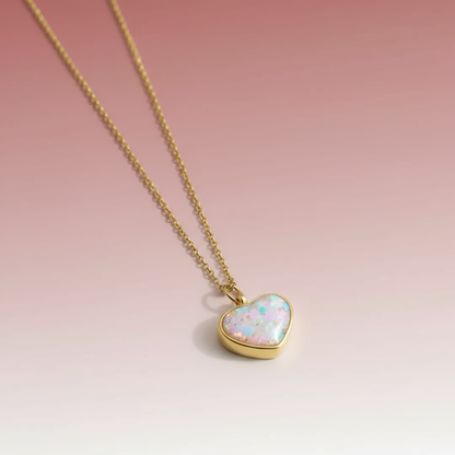 Yıldız Detaylı Kalp Kolye