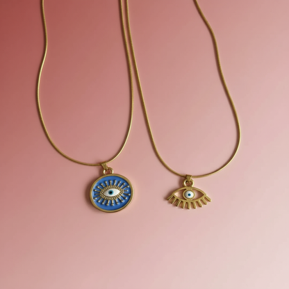 2'li Göz Figürlü Set Kolye