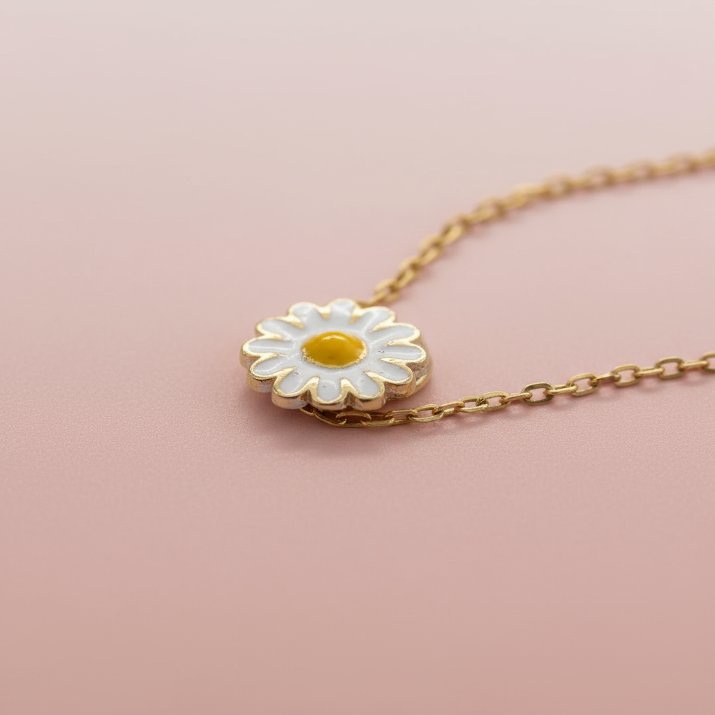 Minimal Gold Papatya Kolye